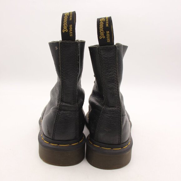 Doc Dr. Martens Pascal 8 Eye Combat Boots Women's US Size 7 Black Leather - Picture 4 of 9